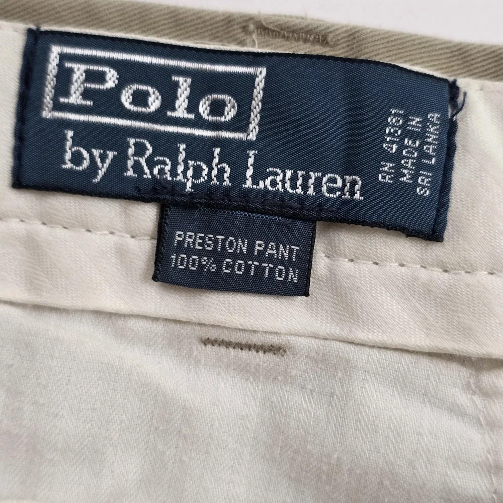 Polo Ralph Lauren Prospect Pants Mens 38x31 Beige Chino 100% Cotton Casual Khaki